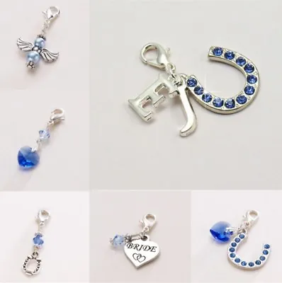 £6.99 • Buy Something Blue Wedding Charms. Gift For Bride On Wedding Day. High Quality.