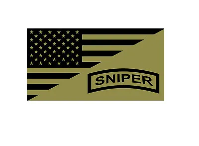 Usa Flag United States Army Sniper Tactical Vinyl Decal Sticker • $3.99