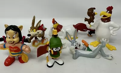 Vintage 80’s Warner Bros PVC Lot Of 6 Looney Tunes Toys Wile E Coyote ++ • $40