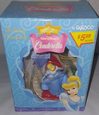 Disney Classic Princess Cinderella On Stairs Clock Enesco Ornament Moves Up Down • $14.95