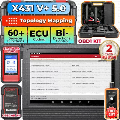 LAUNCH X431 V+ 5.0 & SmartLink C 2.0 HD3Diagnostic Scanner Key Coding Tool TPMS • $1449