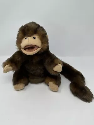 Folkmanis Folktails 9  Stuffed Plush Brown Monkey Hand Puppet Long Tail • $10