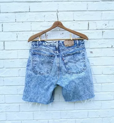 Vintage Levi's Shorts Cutoff Acid Wash Destressed Destroyed Size 34 • $34.99