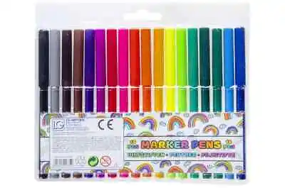 £1.99 • Buy Felt Tip Pens Set Fine Fibre Drawing Markers Colouring Art Colour Kids School