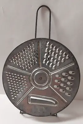 Vintage 5 In 1 Aluminum Round Rotating Hand Slicer & Grater W/Handle • $19