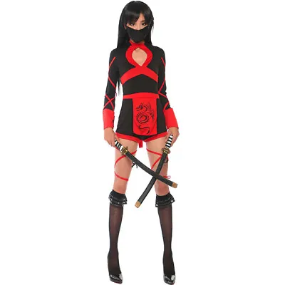 Ninja Warrior Women Cosplay Costume Carnaval Fancy Dress Lady Jumpsuit SET • £16.98