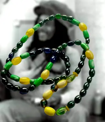 Rasta Jamaican Colors Plastic Beads Hand Made Roots Reggae Necklace One Love.Bob • $24