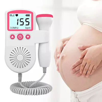 Baby Heartbeat Monitor Fetal Doppler Pregnancy Heart Beat Detector Rate Monitor • £11.99