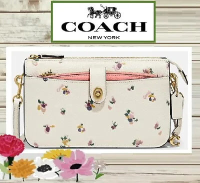 NWT COACH NOA Pop Up C5874 Multi Floral Print Crossbody Bag In CHALK Leather • $239.58