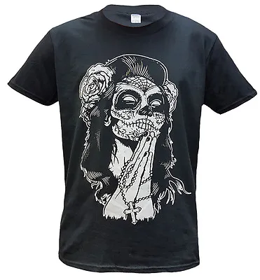£9.99 • Buy Mexican Skull Cotton T-Shirt,Tattoo/Skull/Rock/Metal/Biker/Goth/Sugar Skull/Top
