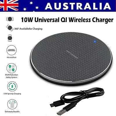 Universal Wireless Fast Charger Charging Pad For Samsung Phone IPhone 14 13 Xs • $7.96