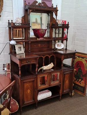 $3795 • Buy Victorian Rosewood Chiffonier Sideboard Hall Stand 