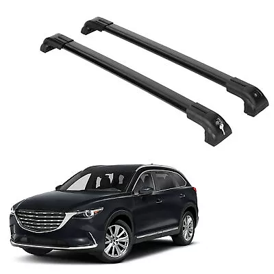 Heavy Duty Roof Rack Crossbars Fits Mazda CX-9 2016-2024 For Flush Rails Black • $154.90