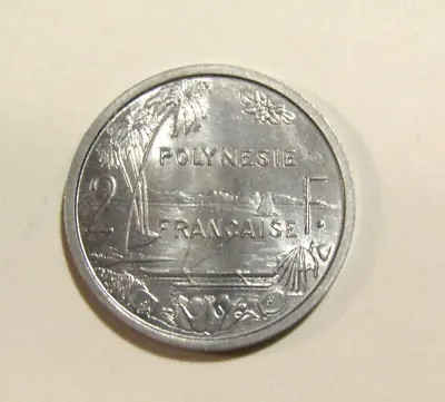 French Polynesia 1965 2 Francs Unc Coin • $8.99