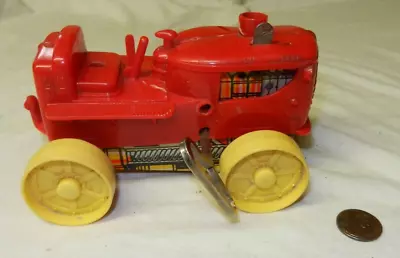 Marx Windup Red Plastic Bulldozer - For Parts Or Restoration! • $6