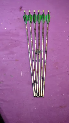 $16.99 • Buy Vintage Lot Of 6 Easton XX75 1816 Aluminum Arrows Gamegetter II 23 Inch Feathers