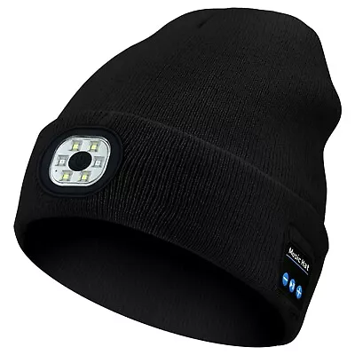 Bluetooth Beanie Hat LED Light Unisex Cap Headphones Unisex Gift For Men Women • $19.99