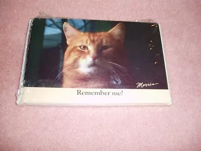 Vintage MORRIS THE CAT Note Cards & Envelopes NEW OS 12 Pack 1980s SEALED $0 S/H • $23.95