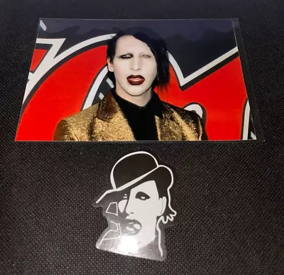 Marilyn Manson Sticker  & Photo Lot • $4.99