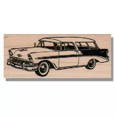 1956 Chevrolet Car RUBBER STAMP Chevy Vintage Car Retro Car Chevy Nomad NEW • $9.74