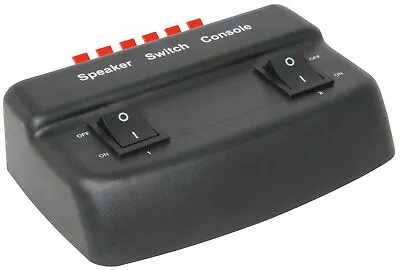 AV Link 2 Way Speaker Switch Selector Dual Zone Stereo Amplifier Signal Splitter • £14.99