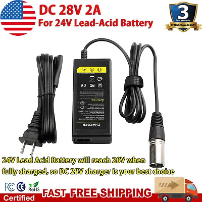 24V Battery Charger For Mobility Electric Scooter Wheelchair Jazzy Power Chair • $12.39
