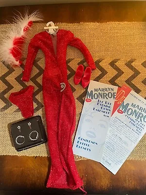 Franklin Mint Marilyn Monroe Red Evening Gown Gentlemen Prefer Blondes NEW / COA • $24.50