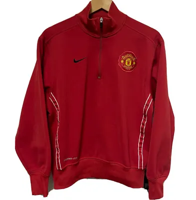 Nike Therma-Fit Manchester United Soccer Football 1/4 Zip Small Jacket Pullover • $27.30