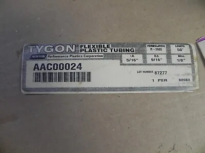 Tygon R-3603 Plastic Flexible Tubing 13' AAC00024 ID 5/16  OD 9/16  Wall 1/8  • $22.95