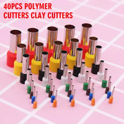 £4.67 • Buy 40 X Mini Clay Hole Cutters Polymer Ceramic Pottery Round Punch Sculpting Tools