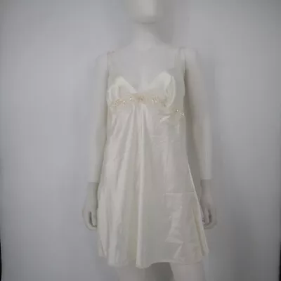 NWT Victoria’s Secret Bridal Satin Chemise Negligee White Babydoll Sz Large • $39.99