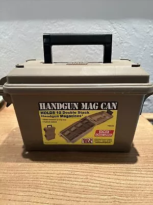 MTM TMCHG Tactical Mag Can -For 10 Double Stacked Handgun Mags Dark Earth $15.99 • $15.99