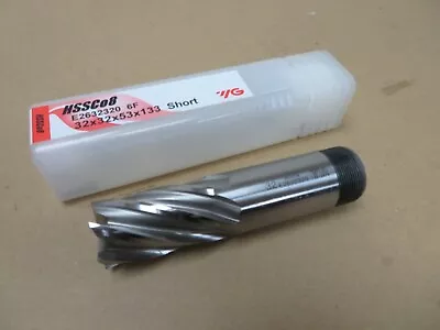 YG 32mm 6 Flute HSSCo8 Centre Cutting End Mill 32x32x53x133 E2632320 • £52.02