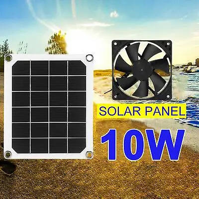 £24.21 • Buy 6V 10W Outdoor Solar Power Panel Exhaust Fan USB Charging For Greenhouse Chi BDY