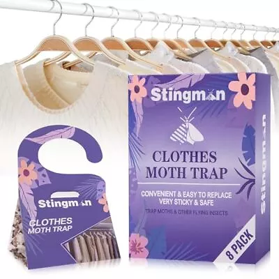 Powerful Clothing Moth Traps 8 Pack Clothes Moth Trap With Pheromones CMT-8P • $14.16