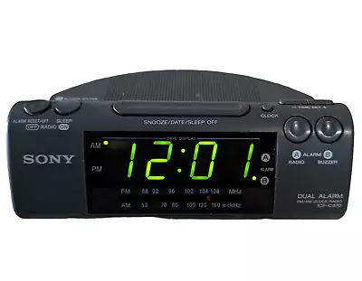 Sony ICF-C470 Vintage Radio Alarm Clock Radio With Battery Power Back Up • $54.99