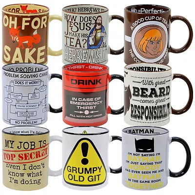 Funny Novelty Mug. Retro Humour Coffee Cup Funky Cool Unique Gift For Him Or Her • £4.95