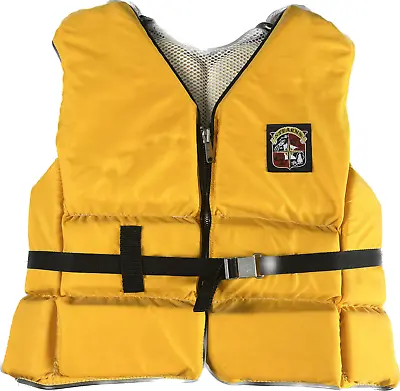 Vintage Stearns Life Jacket Preserver Vest Adult Small Yellow Boat Jet Ski • $40