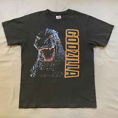 90s Vintage Made USA 1994 GODZILLA Promo KING OF THE MONSTERS T SHIRT BLACK M • $340