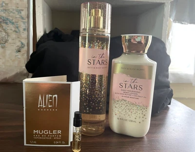 £26.54 • Buy Bath Body In The Stars Mist Lotion Set Bonus Perfume Samples Chanel Mugler