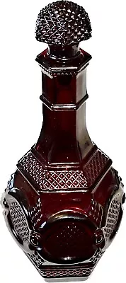 Ruby Red Cape Cod Glass 16 Oz Wine Decanter Or Vanity Bottle Vintage Avon 1876 • $8.99
