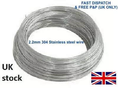 £1.90 • Buy Wire Diam 2.2mm 304 Stainless Steel Wire DIY/CRAFTS Accessories Select Length