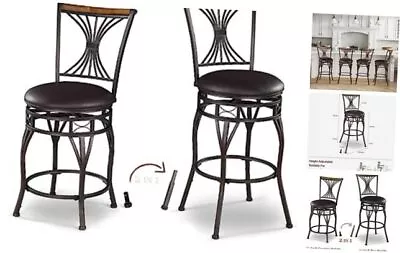  24/29 Inch Bar Stools Set Of 2 Vintage Swivel Barstools Set Of 2 Fusiform • $283.53