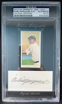 Beautiful HA Originals T206 1909-1912 RUBE MARQUARD HOF /27 Auto PSA/DNA • $725