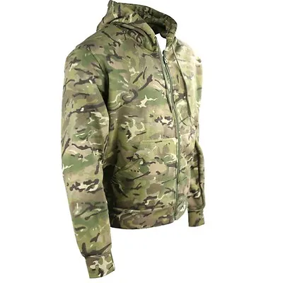 Mens Camouflage Zip Hoodie Jacket S-3XL Army Camo Hoody DPM Black BTP MTP Urban • £19.99