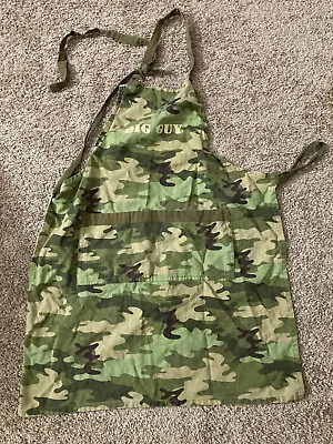 Big Guy Apron Men's Camouflage Military Theme With  2 Pockets Great For Grilling • $6.95