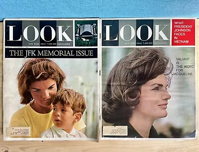 Two Vintage 1964 Look Magazines Jackie Kennedy JFK Memorial Issue 1964 • $9.99