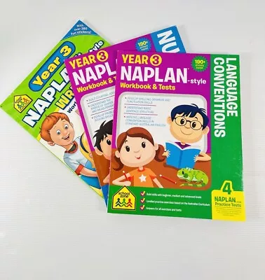 Year 3 NAPLAN Style Workbooks & Tests Language Conventions Writing Numeracy • $22.95