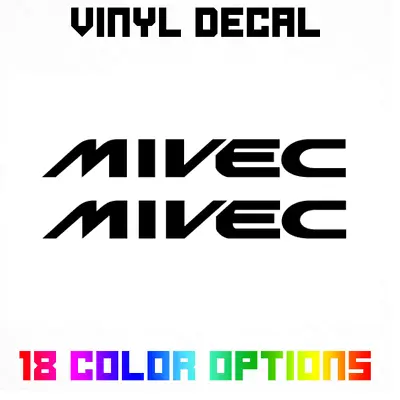 Mitsubishi MIVEC Decal Pair Stickers EVO Lancer  • $5.83