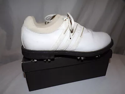 Vintage ADIDAS White Leather Golf Shoes Size 8 Fit Foam 791003 • $17.07